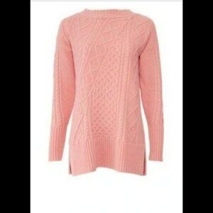 J crew Oversized patchwork cable-knit tunic wool sweater size xxs (fits XS).